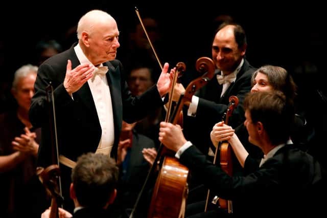 Dutch conductor Bernard Haitink, who retired in 2019 aged 90, and who was presented the 2021 Lifetime Achievement award (Photo: TOLGA AKMEN/AFP via Getty Images)