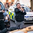 Vicky McClure as DI Kate Fleming and Martin Compston as DI Steve Arnott in Line of Duty, BBC's hit crime drama.
