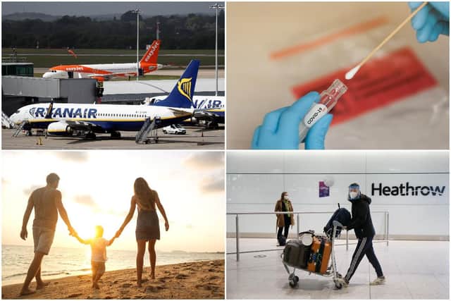 Covid tests for British holidaymakers could cost less than £50 under new plans considered by the Treasury (Getty Images and Shutterstock)