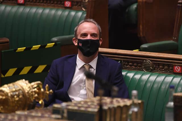 Earlier this week, Foreign Secretary Dominic Raab announced a package of travel bans and asset freezes against four senior officials and the state-run XPCC PSB (Photo: UK Parliament/Jessica Taylor)