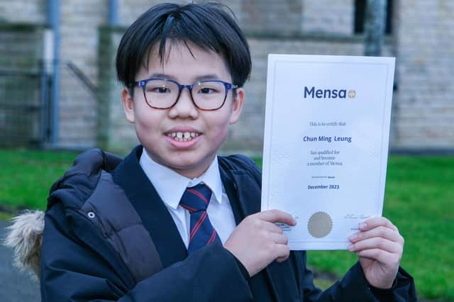 Cyrus Leung was just two marks off Mensa's top score