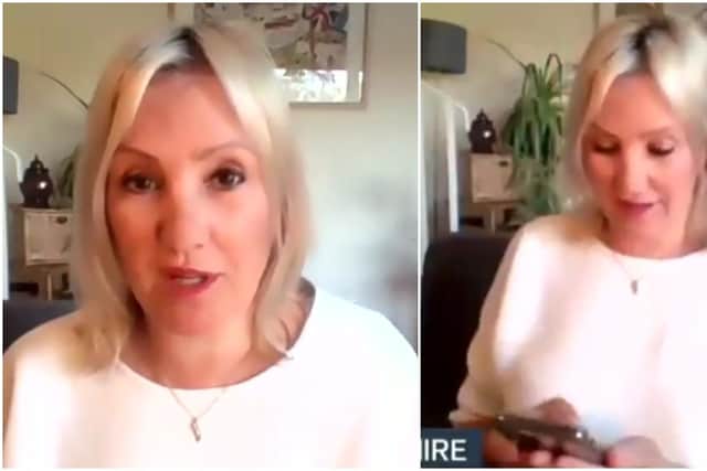 Culture Minister Caroline Dinenage appeared flustered as she checked for Boris Johnson's mobile number on her phone on Good Morning Britain (ITV)