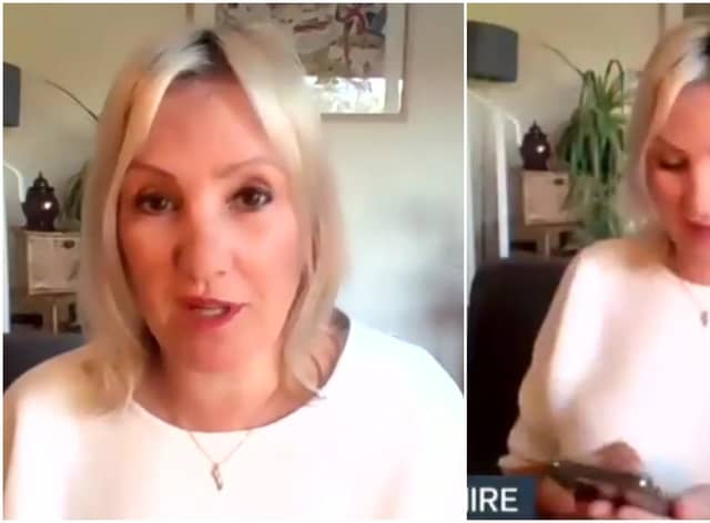 Culture Minister Caroline Dinenage appeared flustered as she checked for Boris Johnson's mobile number on her phone on Good Morning Britain (ITV)