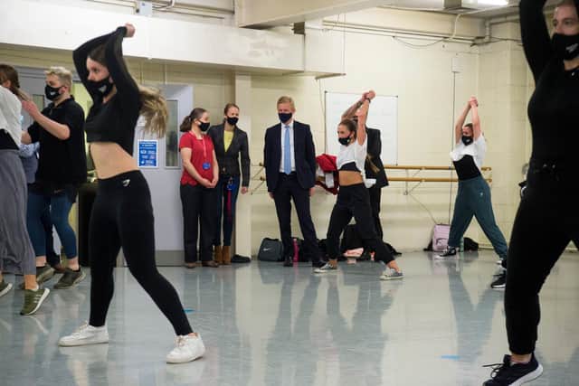 Culture secretary Oliver Dowden during a visit to the Royal Academy of Dance.
