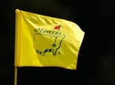pin flag is displayed during a practice round prior to the Masters at Augusta National Golf Club on April 07, 2021 in Augusta, Georgia.