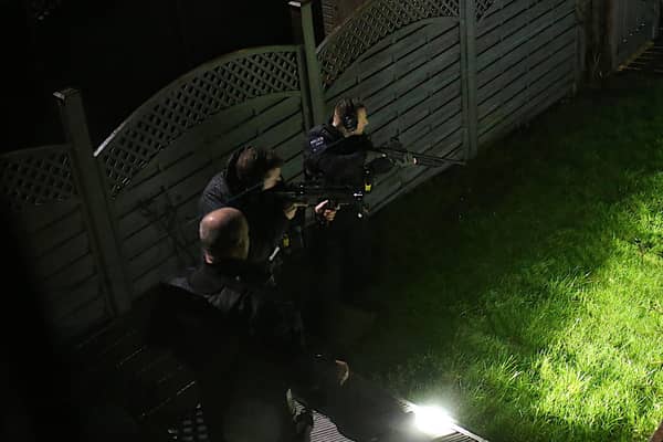 Armed police in Sowood last night