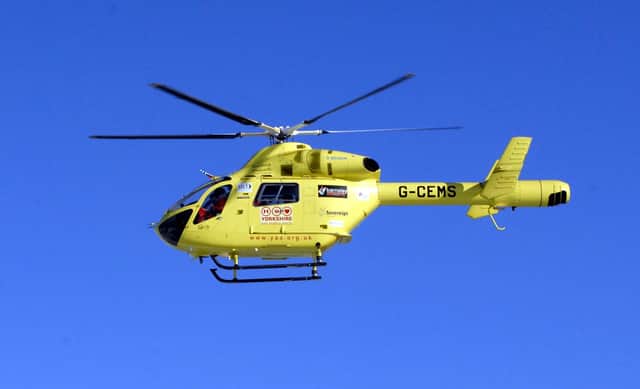 An air ambulance was called to the incident
