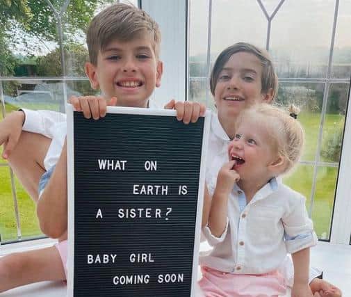 She joked previously that she wouldn't know what to do with a daughter, as she has only ever raised sons (Picture: Instagram/StaceySolomon)