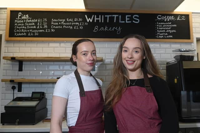 Sisters Grace and Hannah Whittle behind the counter at Whittle's Bakery