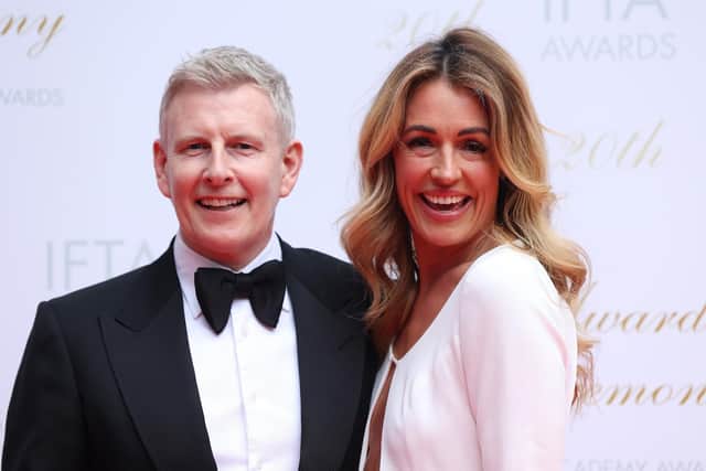 Patrick Kielty and Cat Deeley on the red carpet ahead at the 20th Irish Film and Television Academy (IFTA) Awards ceremony at the Dublin Royal Convention Centre