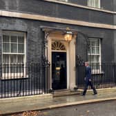 Walking back into public life is former prime minister David Cameron arriving at 10 Downing Street, London, as Prime Minister Rishi Sunak conducted his ministerial reshuffle following the sacking of home secretary Suella Braverman.