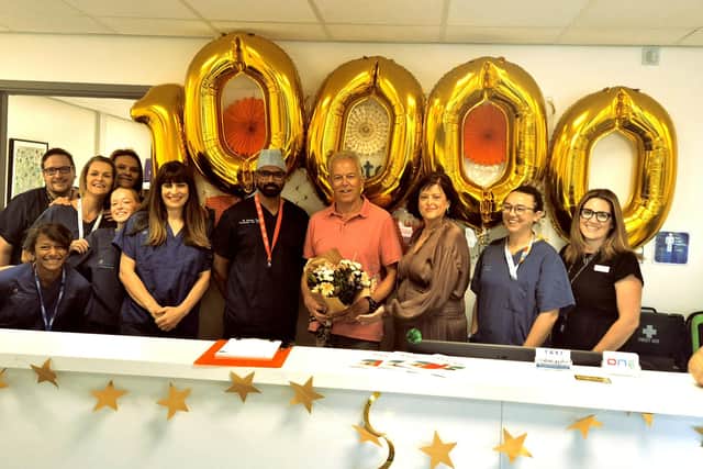 Nigel Turner (centre) with the team at Optegra Eye Clinic Brighton