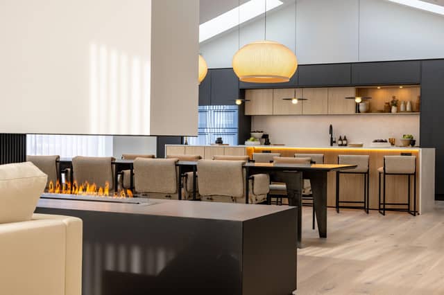 The interiors are modern with careful attention given to sustainability