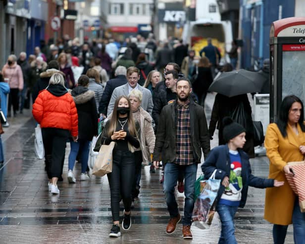 Crowds pour into Belfast City centre for Christmas shopping