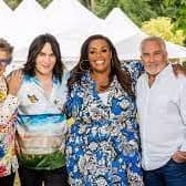 'The Great British Bake Off' hosts Noel Fielding and Alison Hammond, with judges Paul Hollywood and Dame Prue Leith. Photo by Channel 4.