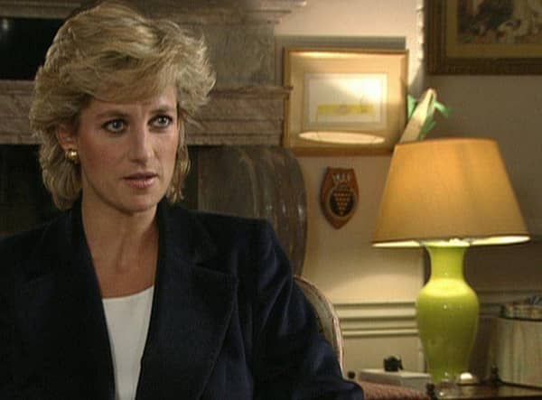 Diana was interviewed by Bashir for BBC's Panorama, in 1995 (Picture: BBC)