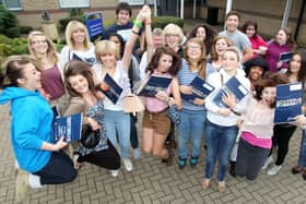 A previous GCSE results day at Abbeyfield School, Mereway, Northampton