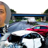 Ion Onut was using the internet on his phone when he crashed his Scania truck into slow moving traffic on the northbound carriageway of the A1(M) last July, killing three people and injuring several others.