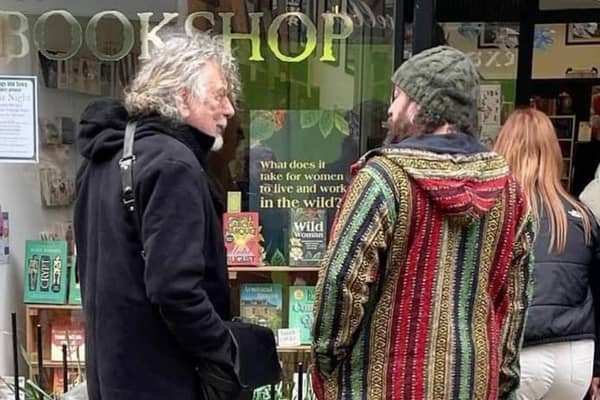 Shoppers were delighted to see Led Zeppelin vocalist Robert Plant popping into the independent bookshop
