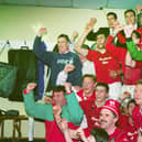 Former Wrexham and Liverpool defender Joey Jones, left second row, has died age 70.