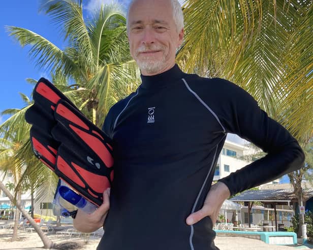 Mark snorkelling in Barbados in 2024 (Cover Images)
