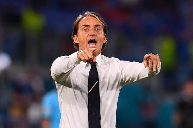 Italy head coach Roberto Mancini pictured during the Azzurri's Euro 2020 campaign. (Pic: Getty Images)