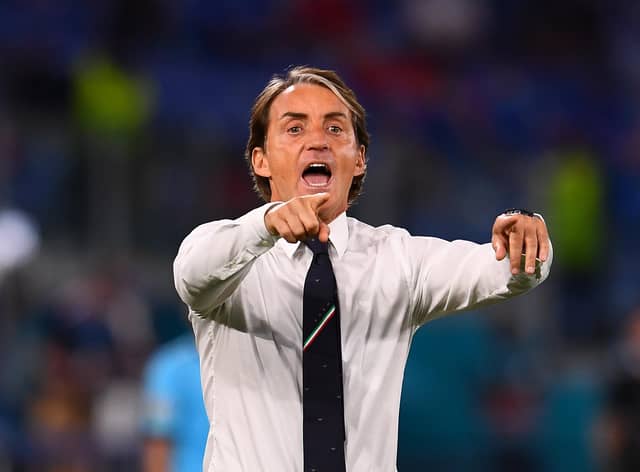 Italy head coach Roberto Mancini pictured during the Azzurri's Euro 2020 campaign. (Pic: Getty Images)
