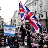 Protesters have already been making their feelings known after an incident involving Jewish man Gideon Falter in London.