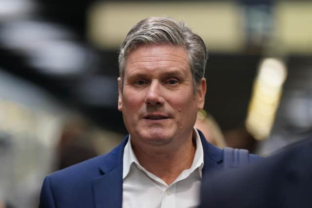 Labour leader Sir Keir Starmer following the announcement that he is to be investigated by police amid allegations he broke lockdown rules last year, after receipt of 'significant new information'.