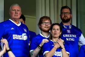Ed Sheeran at Portman Road. (Photo by Stephen Pond/Getty Images)