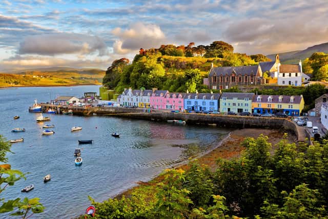 Portree on Isle of Skye. Tourism businesses on the island fear for their future amid the Coronavirus outbreak.