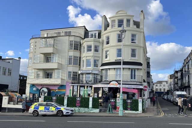 A man has been taken to hospital with ‘serious injuries’ following an incident at a hotel in Brighton. Photo: Eddie Mitchell