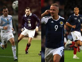 James McFadden, Don Hutchison, Leigh Griffiths and Chris Iwelumo have all produced major moments, both triumphant and tragic, for the Scots over the years (Getty Images)
