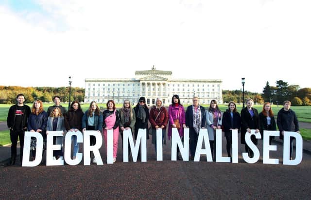 Pro-choice supporters gathered at Stormont in Belfast in October 2019, as the liberalisation of abortion laws came into force. The commissioning of abortion services has been sporadic and strained since the decriminalisation. (Picture: Getty Images)