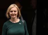 Prime Minister Liz Truss leaves 10 Downing Street, in London, for the House of Commons to announce her energy price plan. Picture: Daniel Leal/AFP via Getty Images