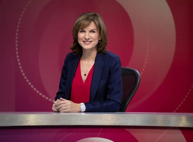 Fiona Bruce, host of Question Time, which will be filmed in Winchester this evening.