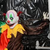 Halloween at the Hanging Gate features a creepy clown. Photo Jason Chadwick