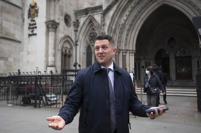 File photo of Tommy Robinson who lost a libel case brought against him by a Syrian schoolboy (PA)