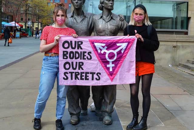 Alison Romaine and Evie Hairshine are campaigners as part of the Our Bodies Our Streets group - urging for practical measures to be taken in Sheffield for women's safety.