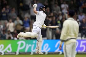 England's Ben Duckett celebrates reaching his century against India on day five of the first Test match at Headingley - the hosts winning by five wickets.