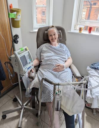 Zoë Handscomb-Edwards, 44, in hospital while pregnant with Penelope