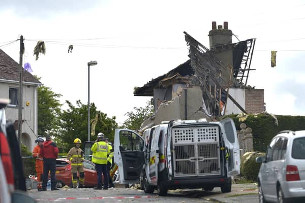 The scene this morning at Mallowdale Avenue, Heysham (Photo: SWNS)
