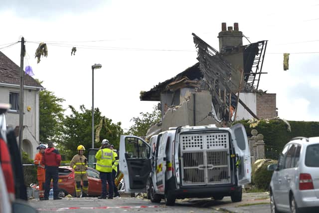 The scene this morning at Mallowdale Avenue, Heysham (Photo: SWNS)