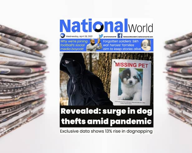 The digital front page of NationalWorld for 28 April