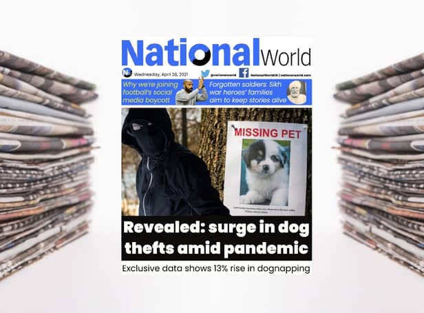 The digital front page of NationalWorld for 28 April