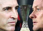 Unai Emery (left) and his Villarreal side will face Manchester United, managed by Ole Gunnar Solskjaer (right), in the Europa League final on Wednesday 26 May 2021. (Pic: Getty)