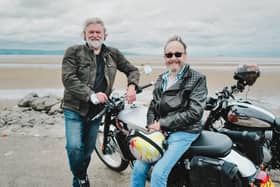 Dave Myers and Si King in their latest BBC cooking travelogue, The Hairy Bikers Go West (Picture: BBC/South Shore Productions/PA Wire)