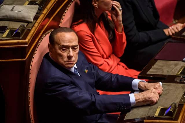 Silvio Berlusconi attends the first session of the 19th legislature at the Senate in Rome in October.