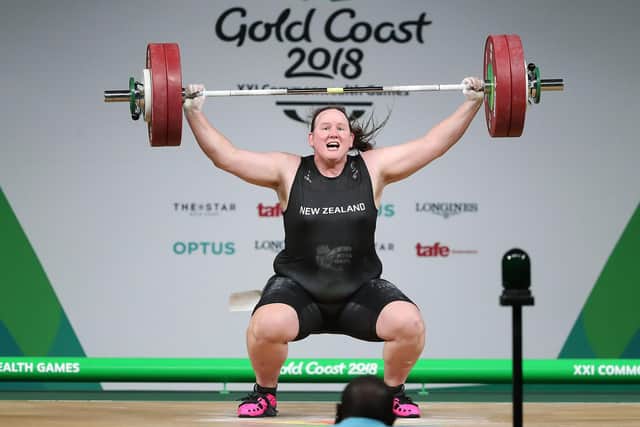 Laurel Hubbard at the Gold Coast Commonwealth Games (Photo by Scott Barbour/Getty Images)