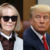 A New York jury ruled May 9, 2023 that Donald Trump was liable for the sexual abuse of an American former magazine columnist in the mid-1990s, multiple US media reported. (Photo by Kena Betancur and Andrew KELLY / various sources / AFP)
